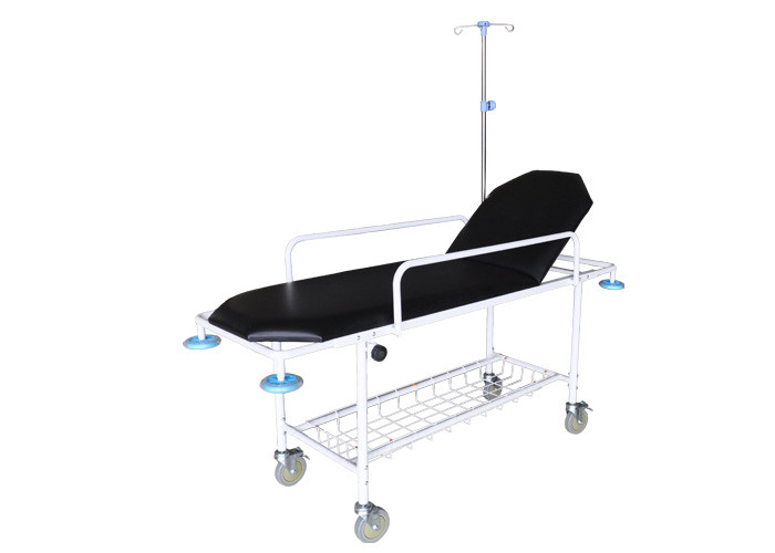 YA-PS10 Simple Metal Frame Patient Trolley With Backrest Adjustable