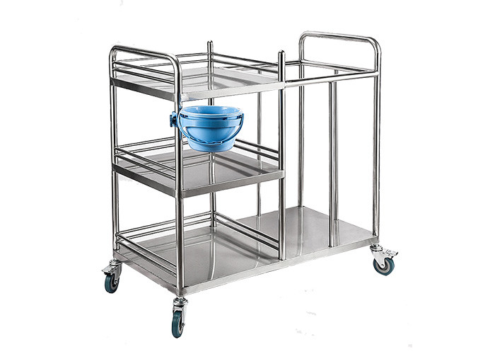 YA-LT100561S Stainless Steel Medical Cart Dressing Laundry Trolley